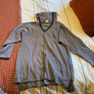 Gray FITIGUES clothing brand hooded long sleeve